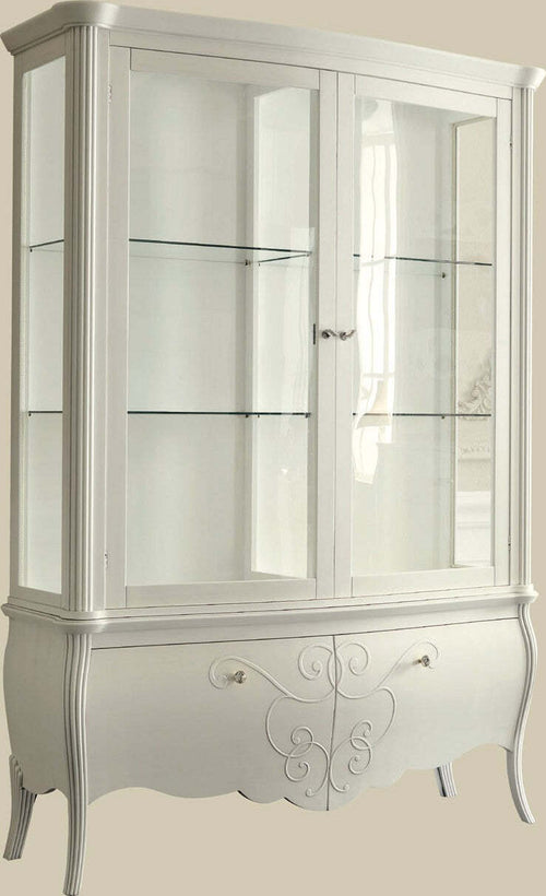 MOBILI-2G---VETRINA-IN-LEGNO-GREZZO-2-CASSETTI-2-PORTE-L.150-P.50-H.216