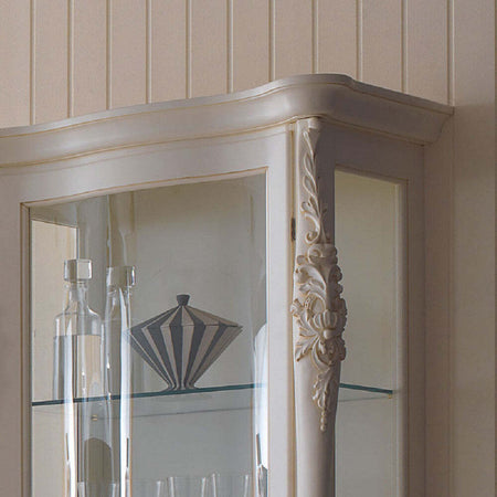 MOBILI-2G---VETRINA-INTAGLIATA-1-PORTA-SHABBY-IN-LEGNO-MASSELLO-AVORIO-L.82-P.50-H.203