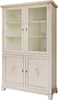 MOBILI-2G---VETRINA-LIBRERIA-CLASSICA-4-PORTE-LEGNO-AVORIO-L.118-P.40-H.190