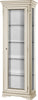 MOBILI-2G---VETRINA-SHABBY-IN-LEGNO-MASSELLO-1-PORTA-LACCATO-AVORIO/ARGENTO-L.74-P.43-H.215