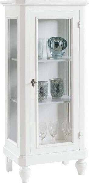 MOBILI-2G---Vetrinetta-classica-legno-1-porta-bianco-60x40x130