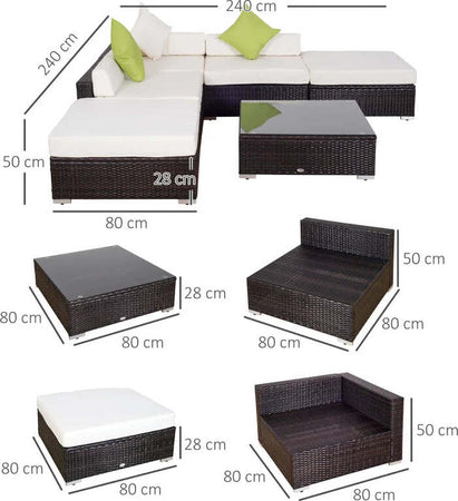 Mobili-da-Giardino-in-Rattan-PE-con-Divano-Angolare-e-Pouf-con-Cuscini-telaio-Set-da-18-Pezzi,-Marrone--100110-027BN