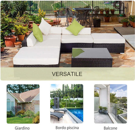 Mobili-da-Giardino-in-Rattan-PE-con-Divano-Angolare-e-Pouf-con-Cuscini-telaio-Set-da-18-Pezzi,-Marrone--100110-027BN