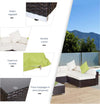 Mobili-da-Giardino-in-Rattan-PE-con-Divano-Angolare-e-Pouf-con-Cuscini-telaio-Set-da-18-Pezzi,-Marrone--100110-027BN