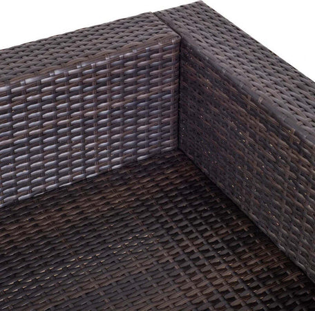 Mobili-da-Giardino-in-Rattan-PE-con-Divano-Angolare-e-Pouf-con-Cuscini-telaio-Set-da-18-Pezzi,-Marrone--100110-027BN