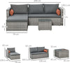 Mobili-da-Giardino-Set-3-Pezzi-in-Rattan-PE-con-2-Divani-e-Tavolino-da-Caffè,-Grigio-860-175GY