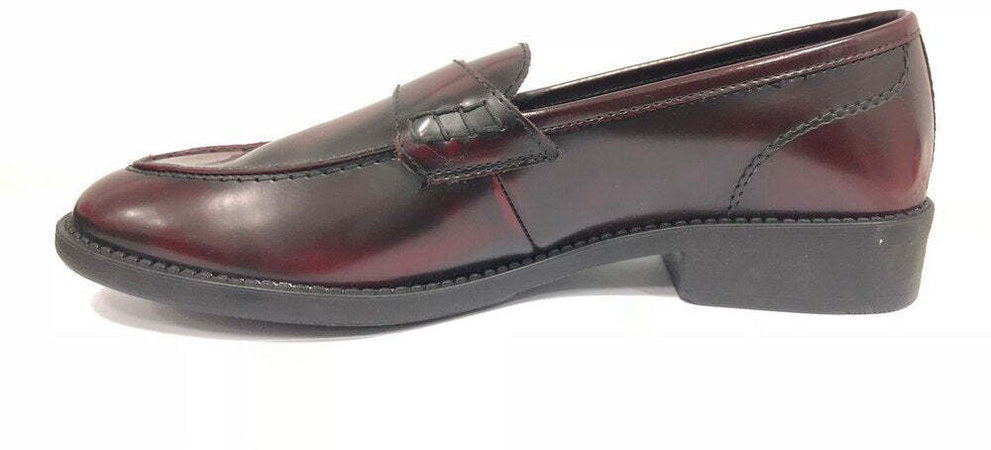 Mocassino College donna TRATTI abrasivato rosso