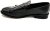 Mocassino da Uomo Doppia fibbia elegante in pelle nera lucida abrasivata Auro York