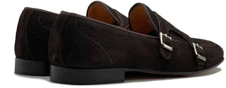 Mocassino doppia fibbia in camoscio - Auro Chamois