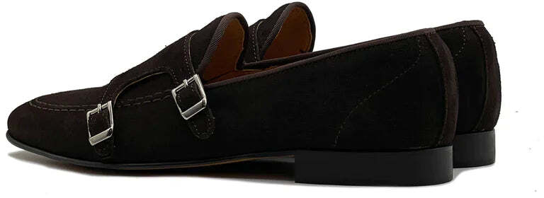 Mocassino doppia fibbia in camoscio - Auro Chamois