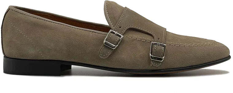 Mocassino doppia fibbia in camoscio - Auro Chamois