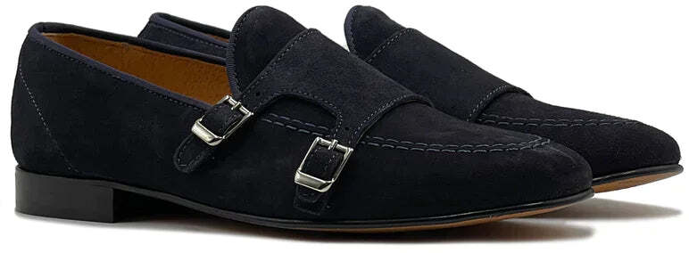 Mocassino doppia fibbia in camoscio - Auro Chamois