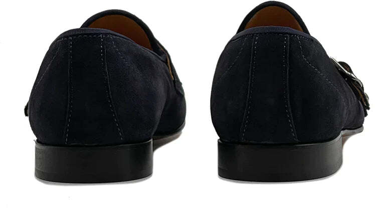 Mocassino doppia fibbia in camoscio - Auro Chamois