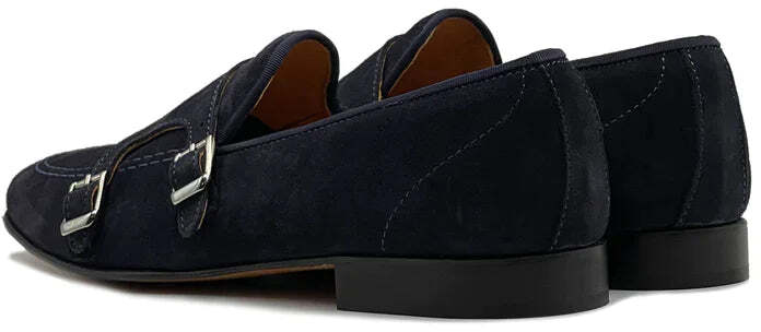 Mocassino doppia fibbia in camoscio - Auro Chamois