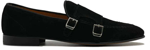 Mocassino doppia fibbia in camoscio - Auro Chamois