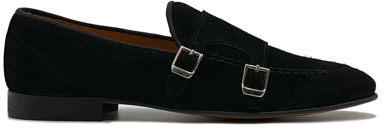 Mocassino doppia fibbia in camoscio - Auro Chamois