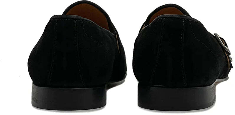 Mocassino doppia fibbia in camoscio - Auro Chamois