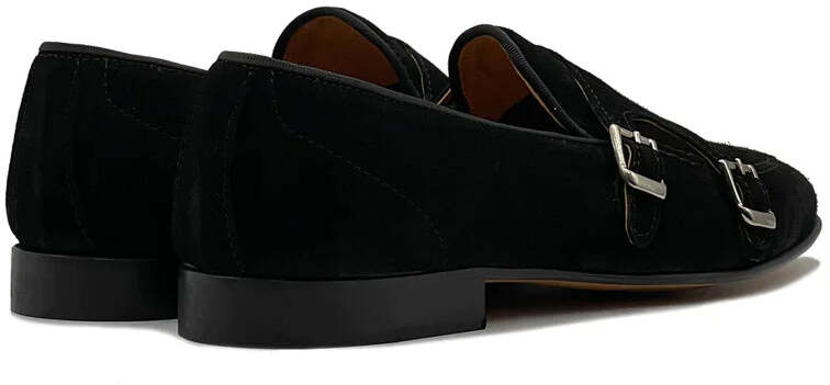 Mocassino doppia fibbia in camoscio - Auro Chamois