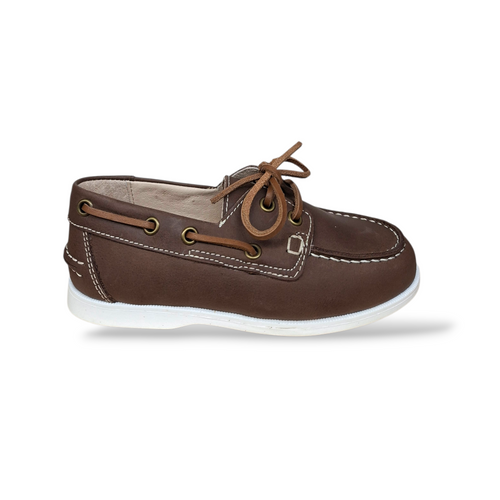 Mocassino Barchetta Bambino Dianetti Cuoio-Bianco Scarpe Eleganti Cerimonia