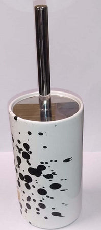 MOD-DESIGN---SCOPINO-PER-WC-IN-CERAMICA-E-ACCIAIO-CROMATO---BIANCO-CON-MACCHIE-NERE