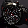 Moda-Curren-8166-Da-Uomini-Analogico-Tondo-In-Silicone-Orologio-Di-Lusso