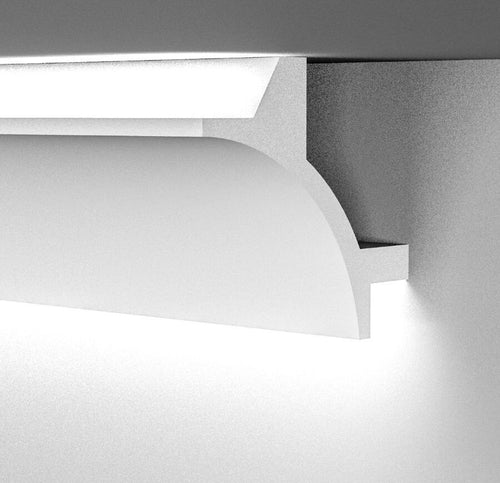 Modanatura 2m per led in duropolimero effetto luce indiretta Fai da te/Prodotti per la costruzione/Materiali da costruzione/Infissi/Modanature Led Mall Home - Napoli, Commerciovirtuoso.it