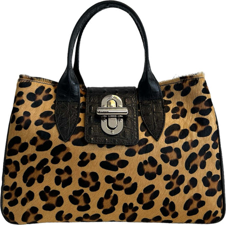 Modarno-Borsa-a-mano-in-vera-pelle-con-stampa-coccodrillo-e-cavallino-35x18x24-cm