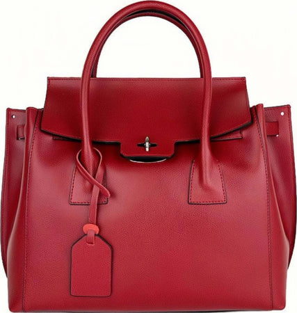 Modarno-Borsa-a-mano-in-vera-pelle-Saffiano-Versione-Grande-35x12x31-cm