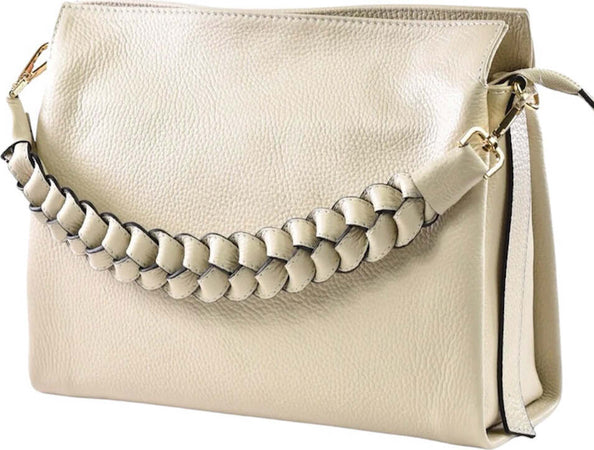 Modarno-Borsa-donna-a-tracolla/mano-con-manico-intrecciato-31x13x24-cm