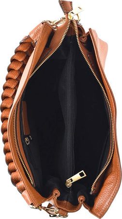 Modarno-Borsa-donna-a-tracolla/mano-con-manico-intrecciato-31x13x24-cm