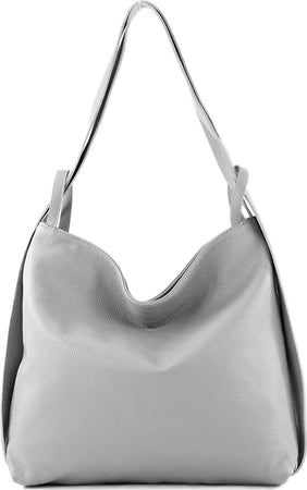 Modarno-Shopper-Zaino-in-Vera-Pelle-da-donna-2in1