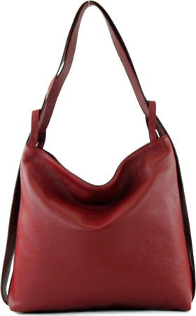 Modarno-Shopper-Zaino-in-Vera-Pelle-da-donna-2in1