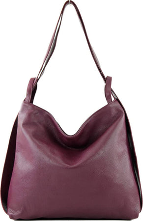Modarno-Shopper-Zaino-in-Vera-Pelle-da-donna-2in1