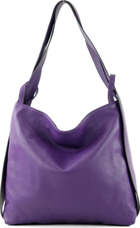 Modarno-Shopper-Zaino-in-Vera-Pelle-da-donna-2in1