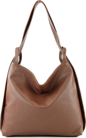 Modarno-Shopper-Zaino-in-Vera-Pelle-da-donna-2in1