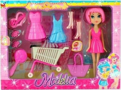 Modella-Con-Vestiti-Intercambiabili-Accessori-Vari-Giocattolo-Gioco-Bambina