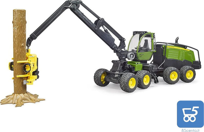Modellino Bruder John Deere Bomenkap 1270G Veicolo Forestale giocattolo 1:16