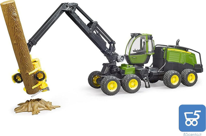 Modellino Bruder John Deere Bomenkap 1270G Veicolo Forestale giocattolo 1:16