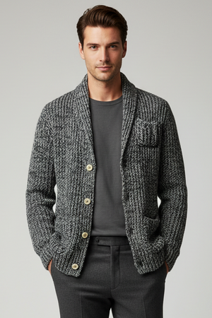 Giacca Cardigan uomo in maglia con bottoni - Paolo Pecora