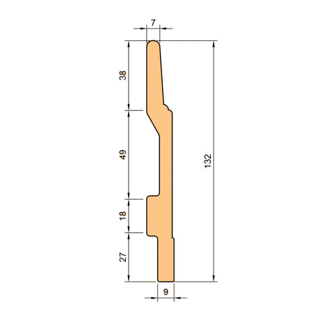 90ml bancale di Battiscopa Modernissimo BIANCO mod. DUBAI 130x15x2000mm in POLIMERI - Polistrutturato