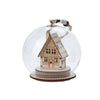 Sfera di vetro con scena Led decorazione natalizia h 10 cm