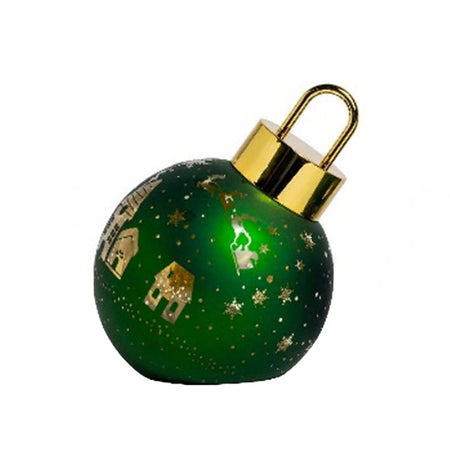 Palla di Natale in vetro con luci batteria 3xAA per decorazioni natalizie
