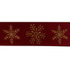 Nastro per decorazioni natalizie rosso con motivi decorativi da 800 cm