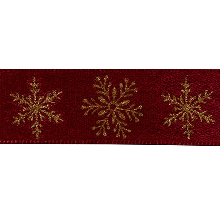 Nastro per decorazioni natalizie rosso con motivi decorativi da 800 cm
