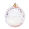 Sfera in vetro con candela con gancio dorato per decorazioni natalizie