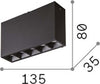 Modulo-Lika-Alluminio-Nero-Led-12,5W-3000K-Luce-Calda