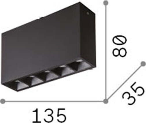 Modulo-Lika-Alluminio-Nero-Led-12,5W-3000K-Luce-Calda