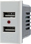 Modulo-Presa-Caricatore-2-Porte-Usb-2,1a-Bianco-Compatibile-Bticino-Axolute