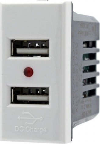 Modulo-Presa-Caricatore-2-Porte-Usb-2,1a-Bianco-Compatibile-Bticino-Axolute