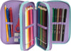 Mofu-Mofu-Unicorn---Astuccio-Triplo-Completo,-3-Scomparti,-45-Accessori-Scuola-Elementare,-20cm